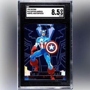 Graded! 1993 Marvel Masterpieces Captain America card!